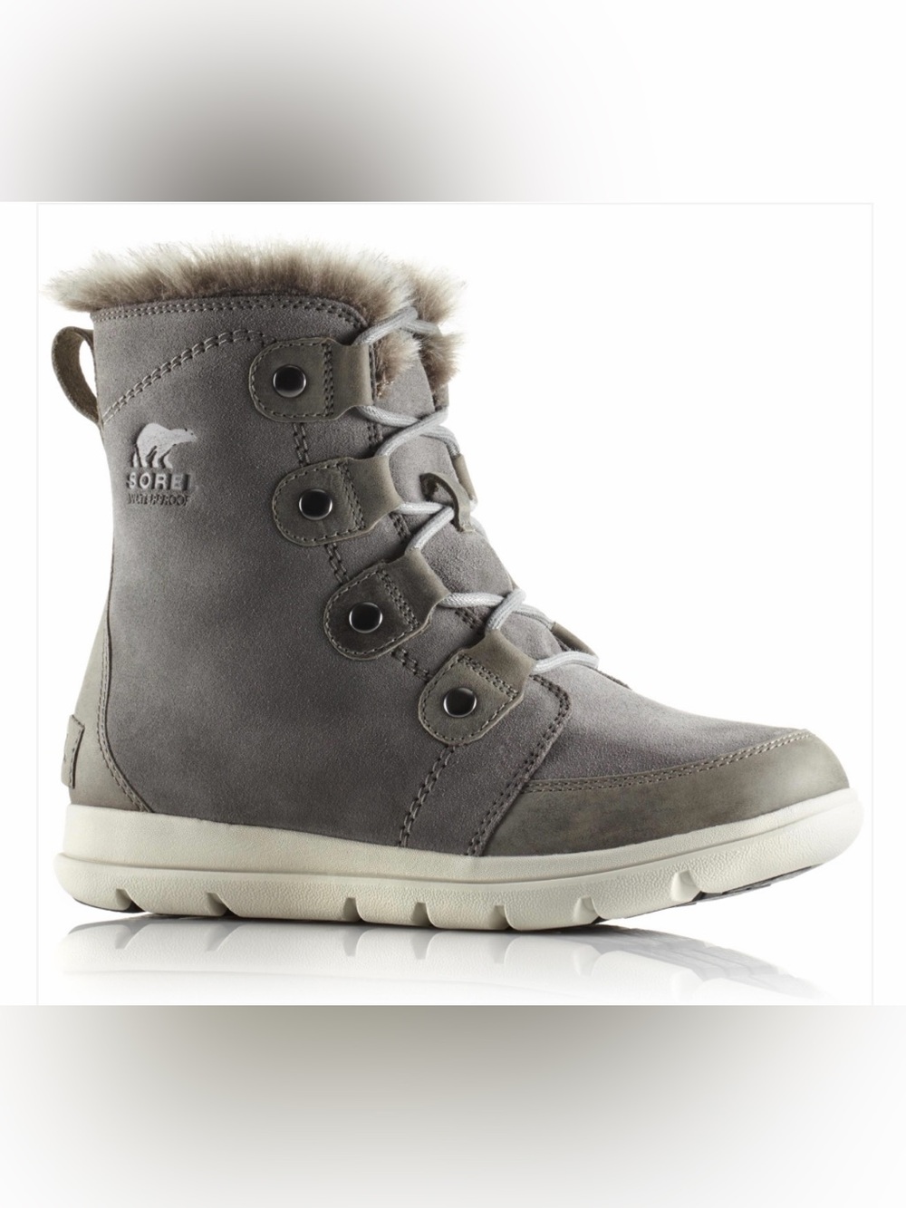 Sorel Womens Explorer JOAN waterproof ,suede and faux fur winter boots size 8